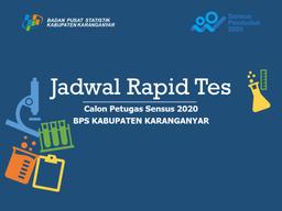 jadwal rapid tes calon petugas sensus penduduk 2020