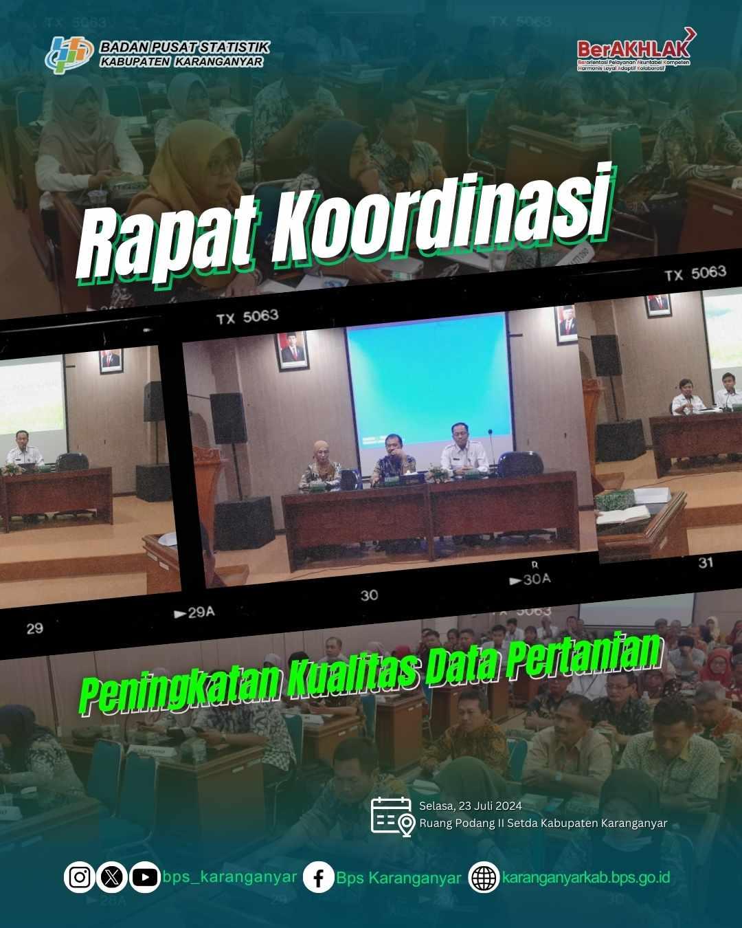 Rakor Peningkatan Kualitas Data Pertanian